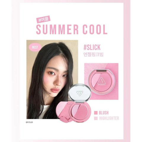  3CE má hồng blushlighter #Slick 