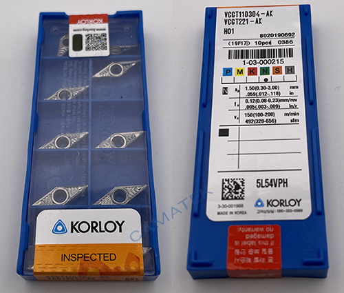 Inserto Korloy TNGA 160404 CAT10 - Productos Para La