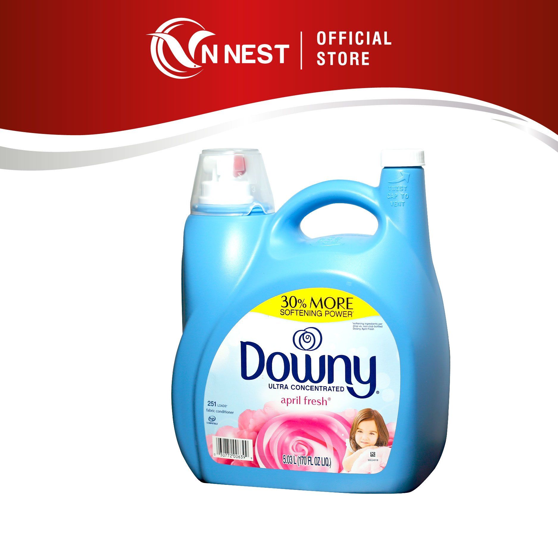  Nước xả vải đậm đặc Downy Ultra Concentrated April Fresh (5.03Lít -  251 Lần giặt) 