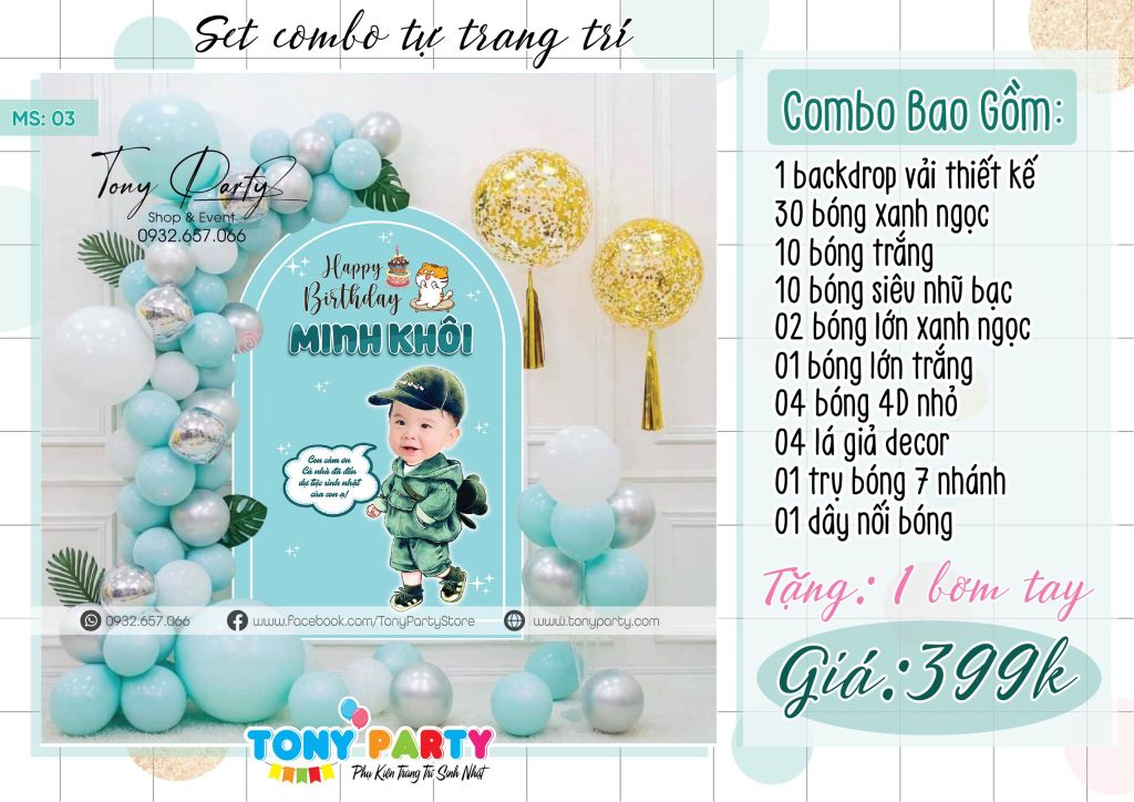 Set Combo Trang Trí Sinh Nhật MS 03 