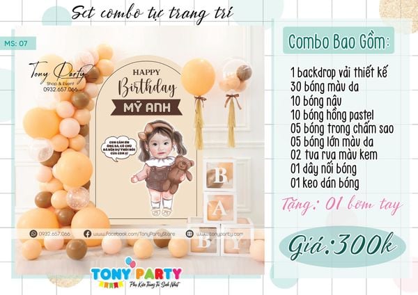  Combo Trang Trí Sinh Nhật MS 07 