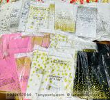  Khăn Bàn Trắng Chấm Bi (xám) 