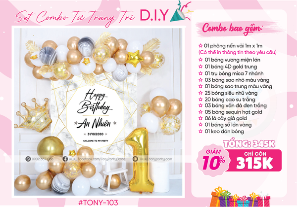  Set Combo Trang Trí Sinh Nhật - MS 113 (Set) 
