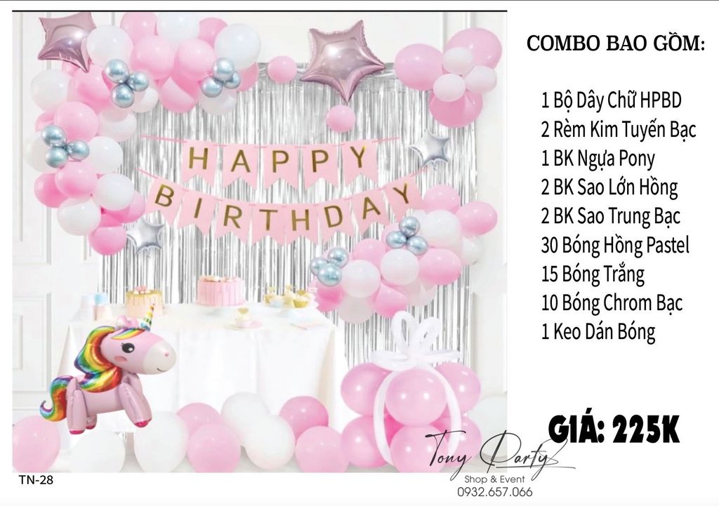  Set Combo Trang Trí Sinh Nhật TN 28 