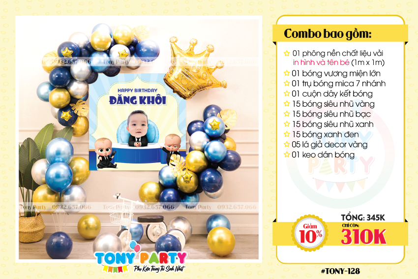  Set Combo Trang Trí Sinh Nhật - MS 128 ( Set) 