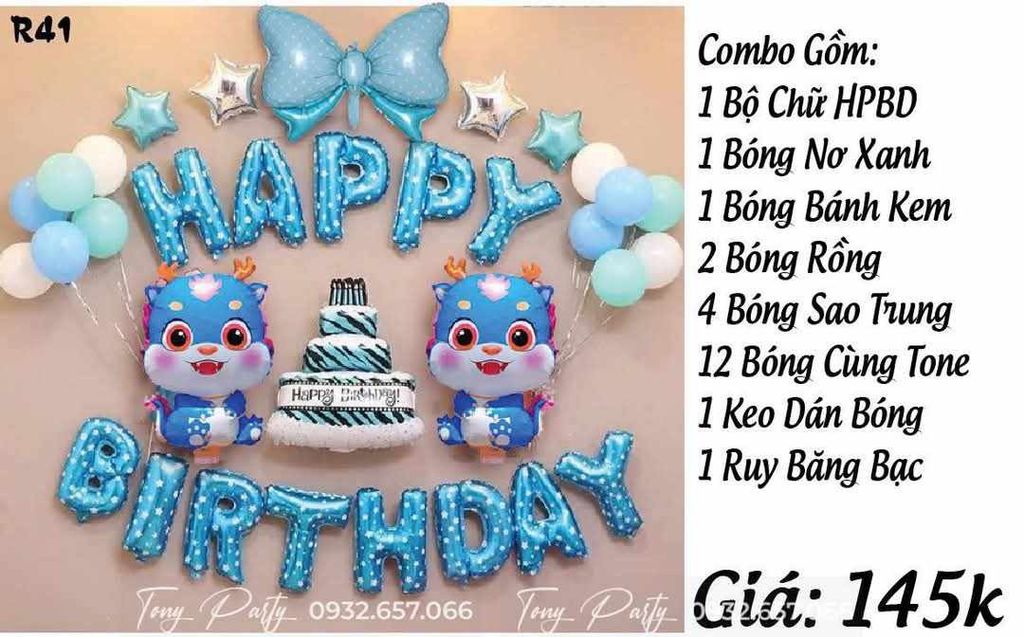  Set trang trí sinh nhật bé R41 