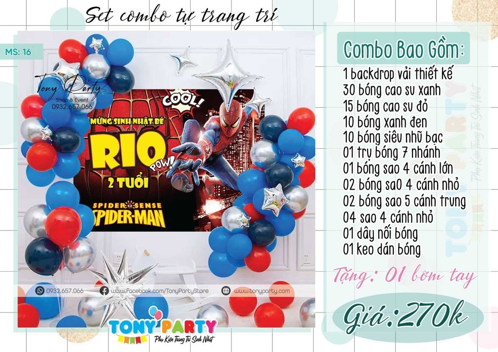  Set Trang Trí Sinh Nhật TN 16 