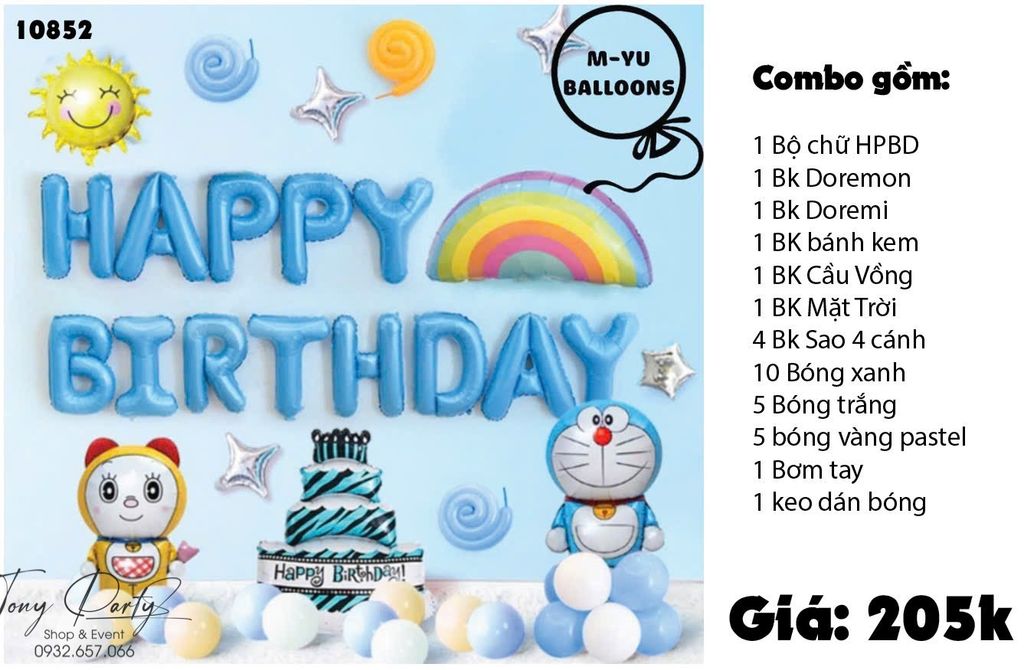  Set trang trí sinh nhật 10852 
