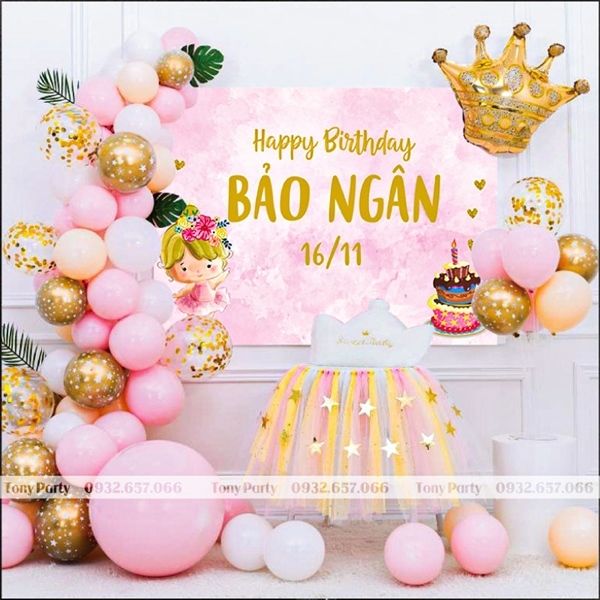  Set Trang Trí Sinh Nhật Bé Gái 76 
