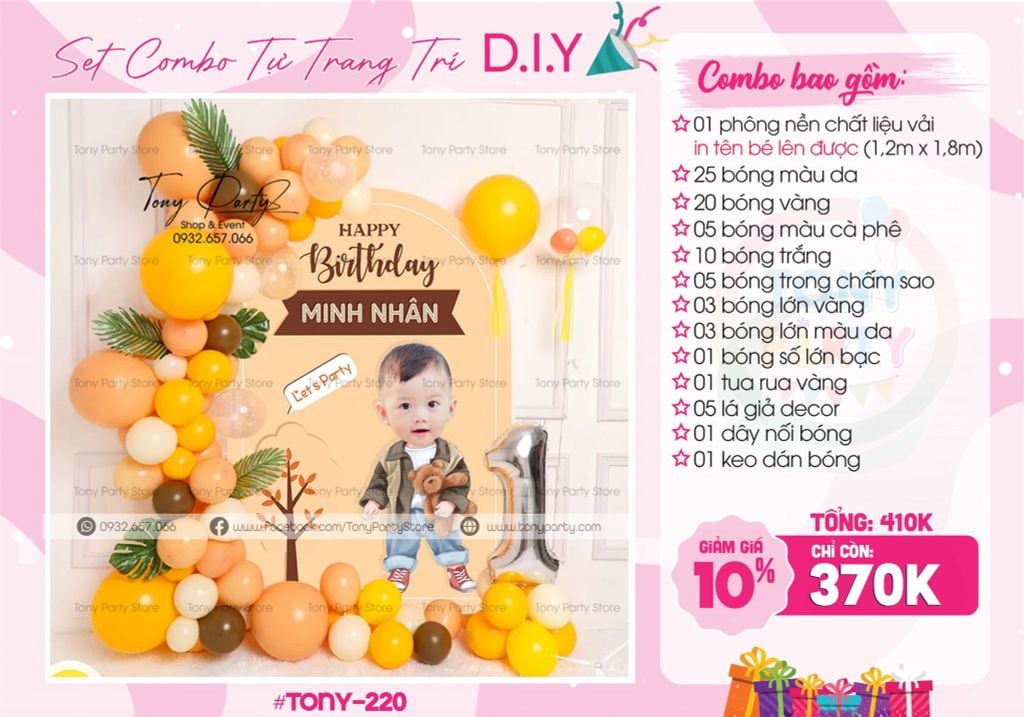  Set Combo Trang Trí Sinh Nhật TN 220 