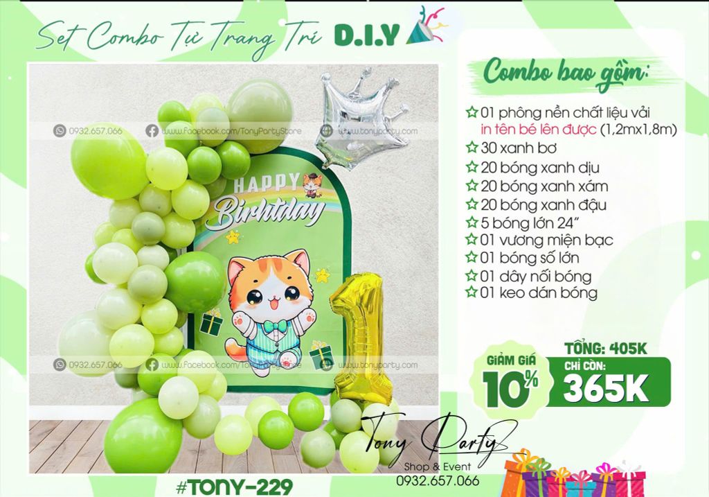  Set Trang Trí Sinh Nhật 229 