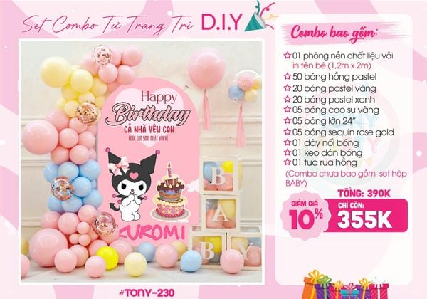  Set Combo Kuromi 230 (Nhiều Màu) 