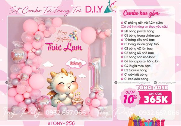  Set Combo Trang Trí Sinh Nhật 256 