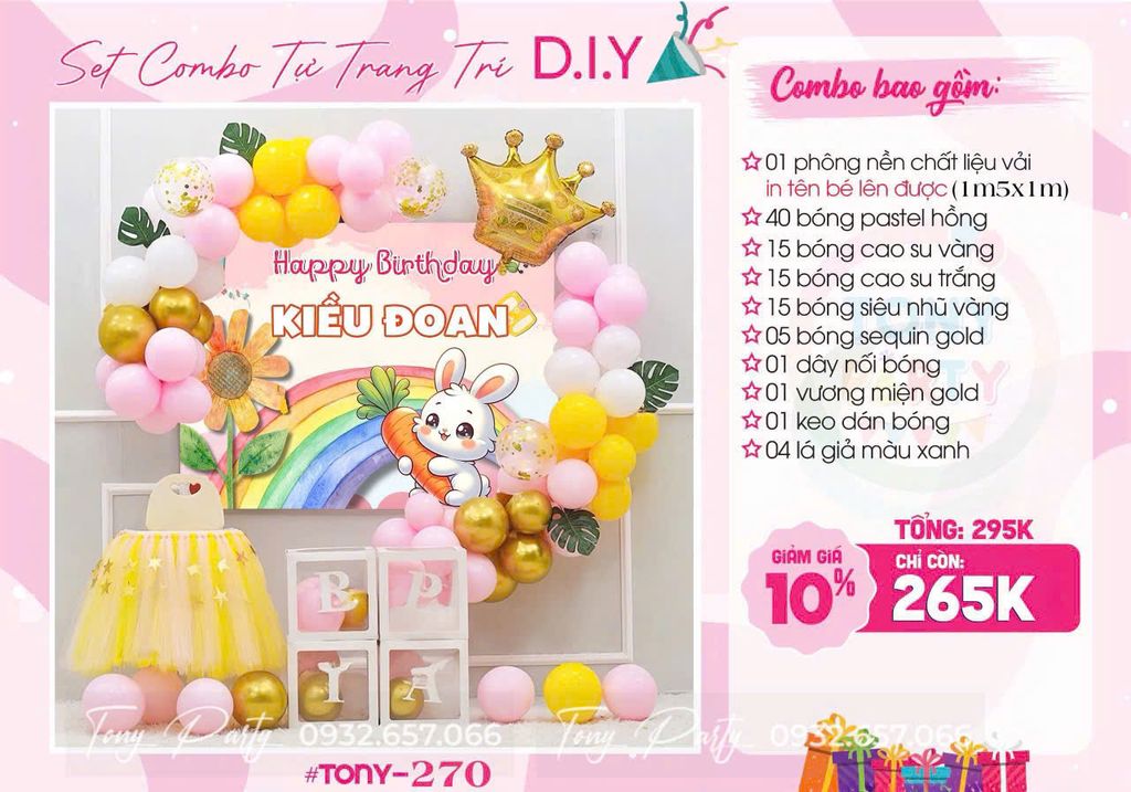  Set Trang Trí Sinh Nhật TN 270 