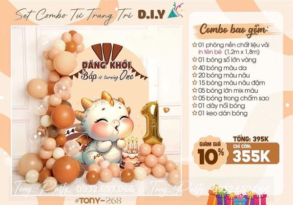  Set combo trang trí sinh nhật 268 