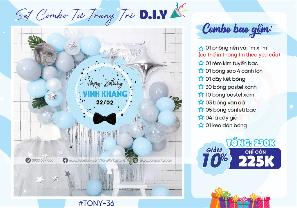  Set Combo Trang Trí Sinh Nhật - MS 36 