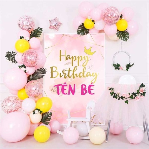  Set Trang Trí Sinh Nhật Bé Gái 25 