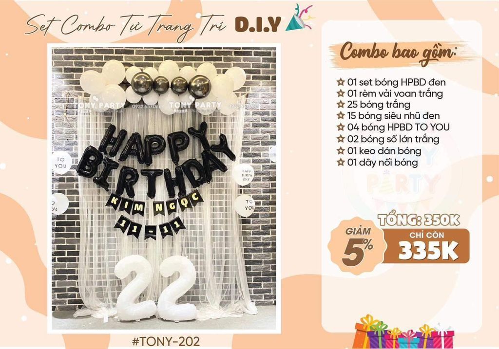  Set Combo Trang Trí Sinh Nhật 202 