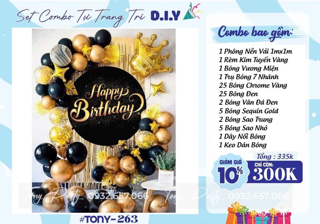  Set Trang Trí Sinh Nhật Người Lớn TN 263 
