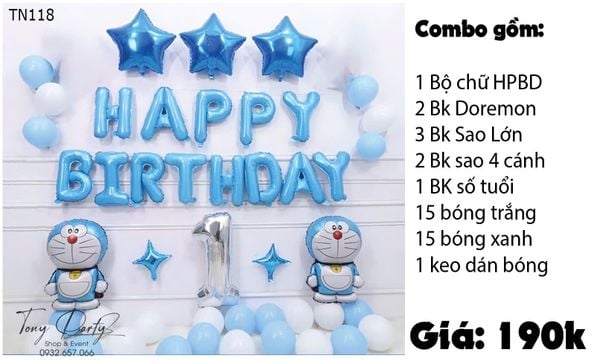  Set combo trang trí sinh nhât TN 118 