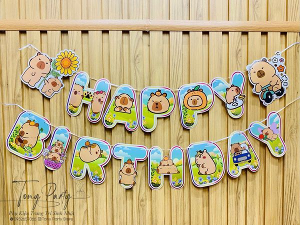  DÂY CHỮ HAPPY BIRTHDAY CAPYBARA 
