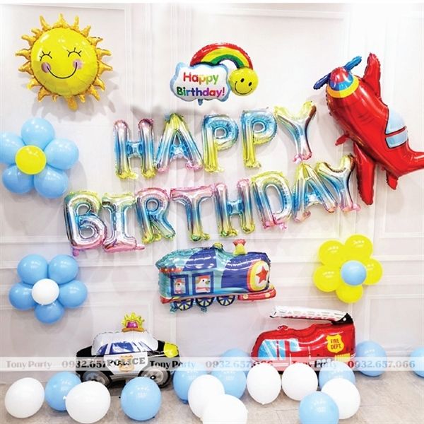  Set Trang Trí Sinh Nhật Bé Trai MS 80 