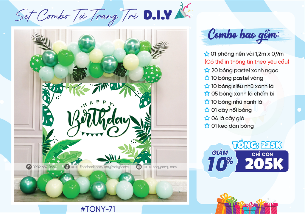  Set Combo Trang Trí Sinh Nhật - MS71 ( Set) 