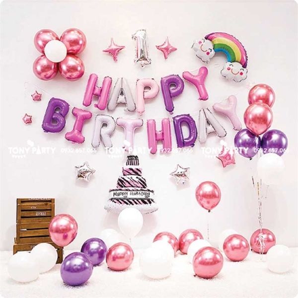  Set Trang Trí Sinh Nhật Bé Gái TN 11 