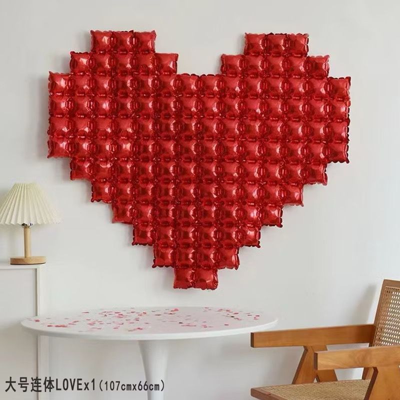  Bóng Kiếng Trái Tim Thảm Lớn 