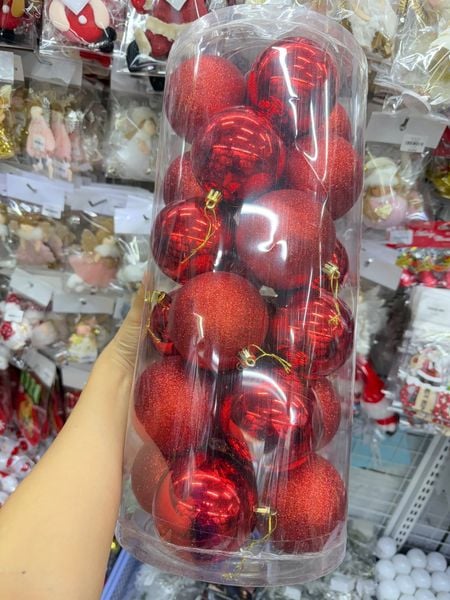  Châu Trụ 8cm Đỏ (24 quả) 