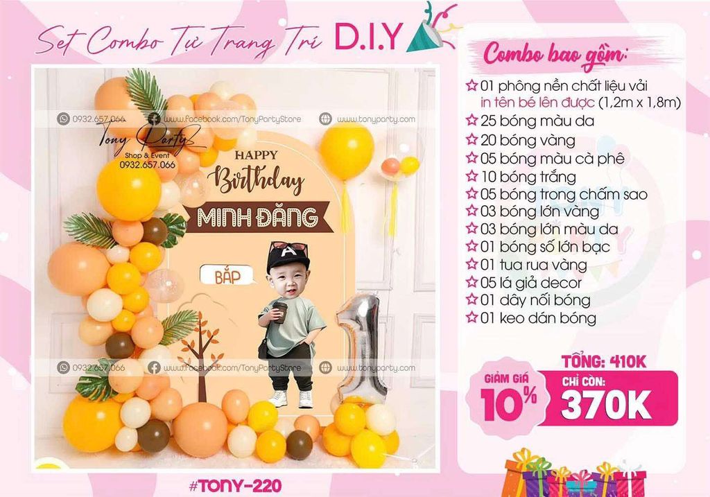  Set Combo Trang Trí Sinh Nhật 220 