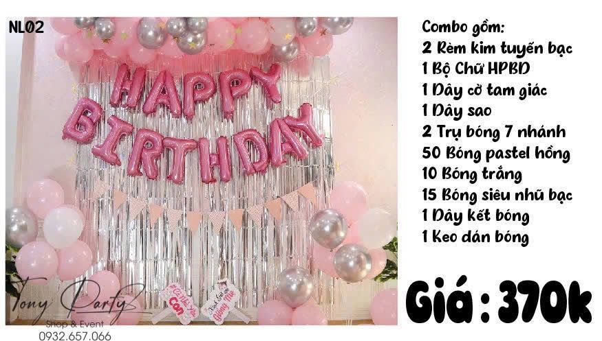  Set trang trí sinh nhật NL02 