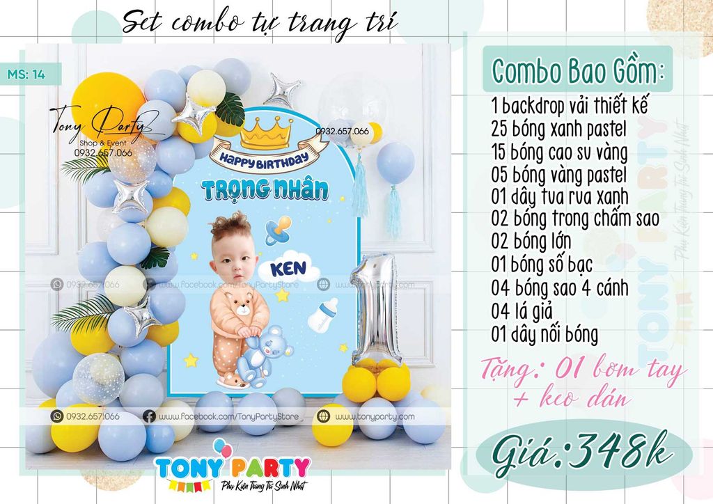  Set Combo Trang Trí Sinh Nhật MS 14 