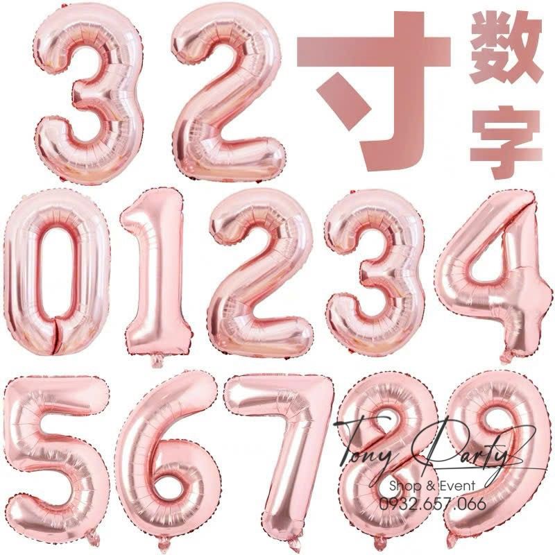  Bóng Số Rose Gold 40cm 