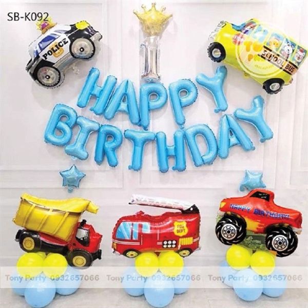  Set Trang Trí Sinh Nhật Bé Trai MS 116 