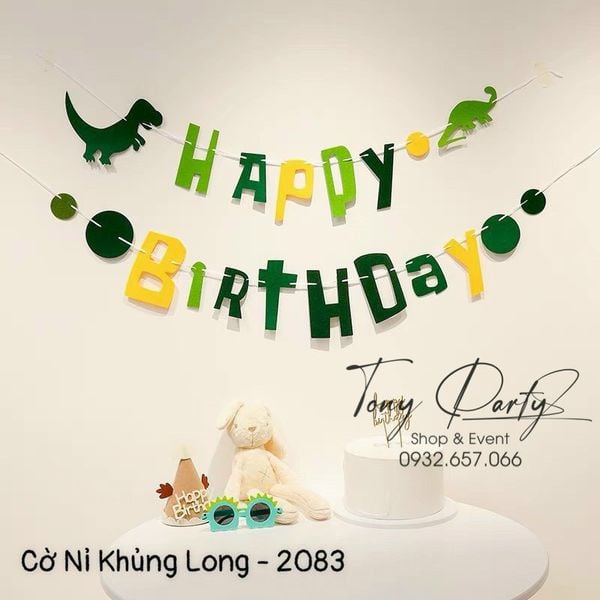  Cờ Nỉ HPBD Khủng Long 