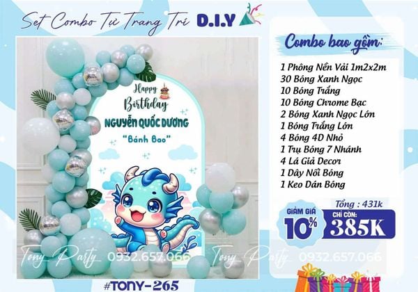  Set combo trang trí sinh nhật 265 