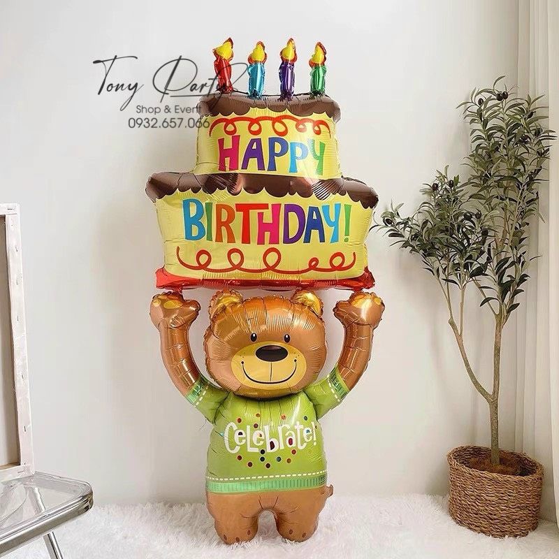  Bóng Gấu Đội Bánh Kem 