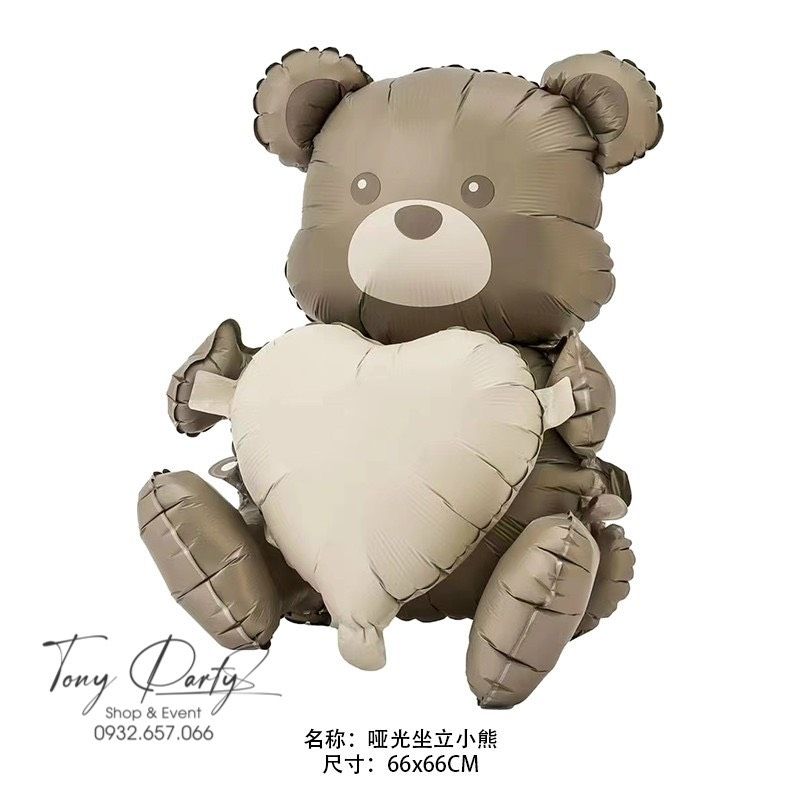  Bóng Hình Gấu Ôm Tim 