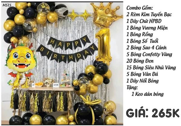  Set Combo Trang Trí Sinh Nhật Rồng MS 15 