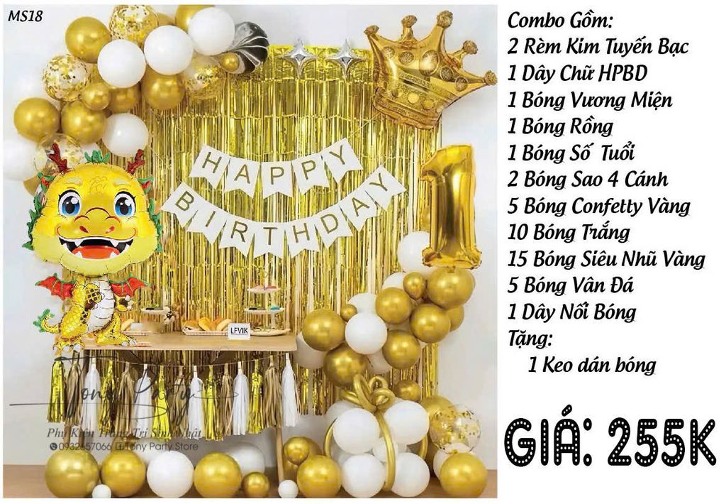  Set Trang Trí Sinh Nhật MS 18 