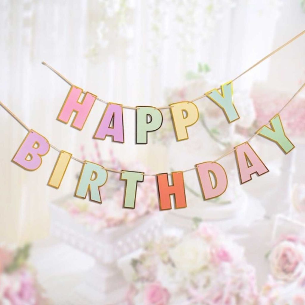  Dây Cờ Pastel Ép Kim 