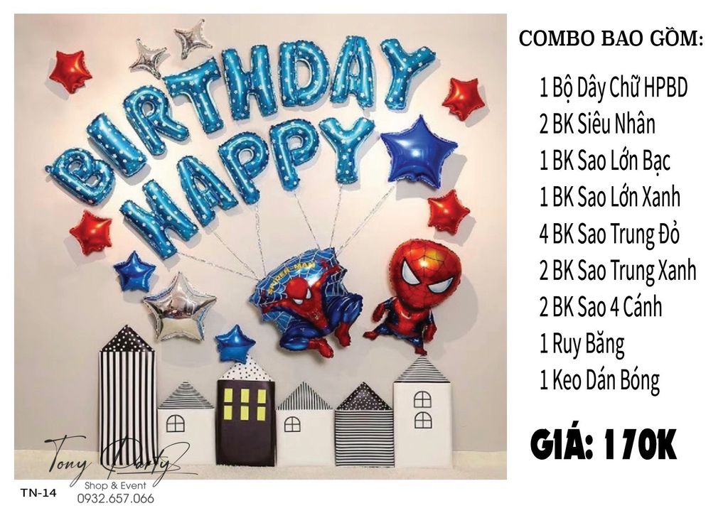  Set Trang Trí Sinh Nhật TN 14 