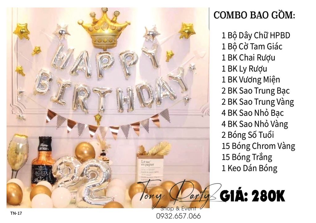  Set Trang Trí Sinh Nhật TN 17 