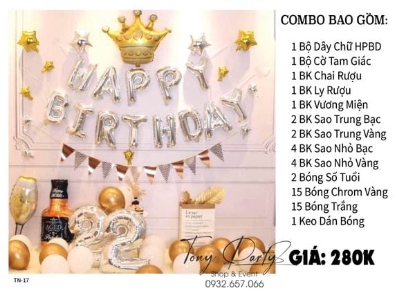  Set Trang Trí Sinh Nhật TN 17 