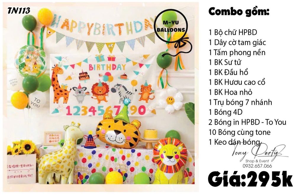  Set Trang Trí Sinh Nhật TN 113 