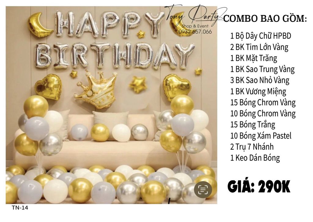  Set Combo Trang Trí Sinh Nhật NGƯỜI LỚN TN 14 