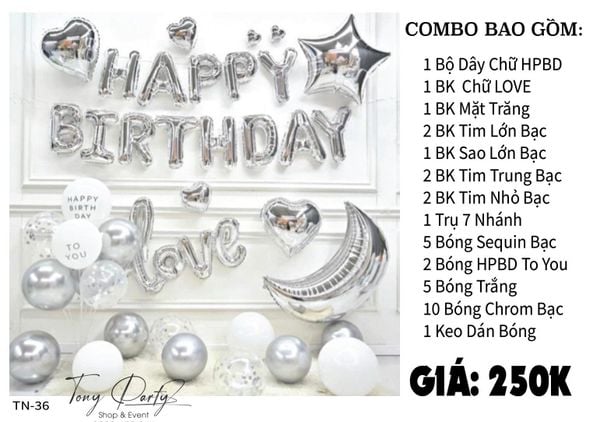 Set Combo Trang Trí Sinh Nhật TN 36 