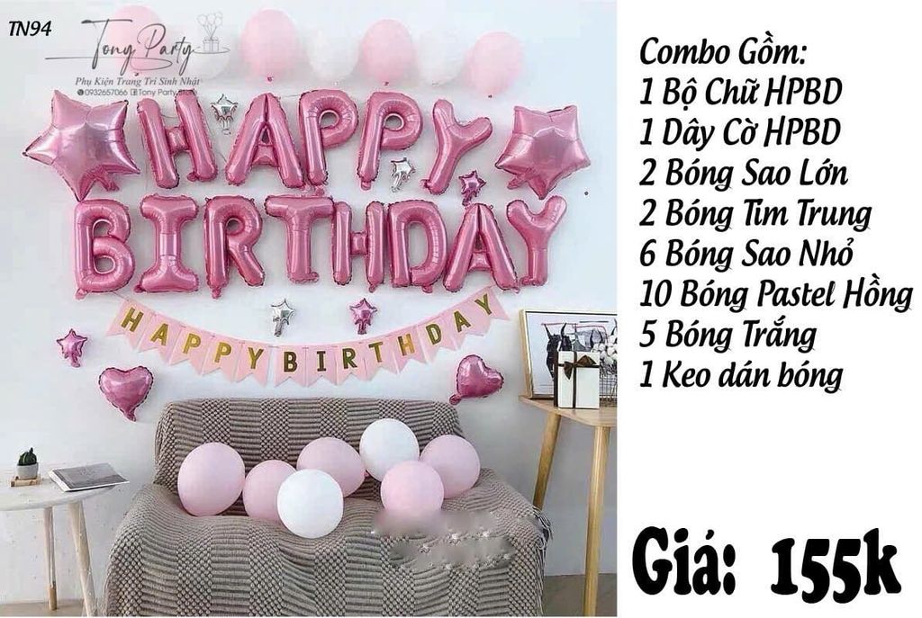 Set Combo Trang Trí Sinh Nhật TN 94 