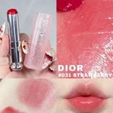  Son Dưỡng Dior Addict Lip Glow Color Reviver Balm 031 Strawberry – Màu Đỏ Dâu 3.2g 